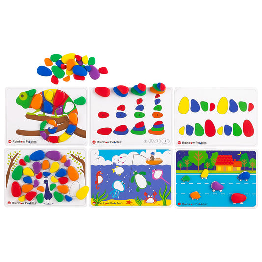 rainbow pebbles activity set