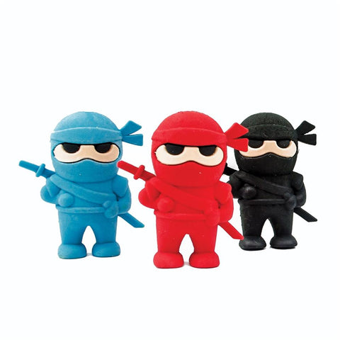 ninja erasers - set of 3