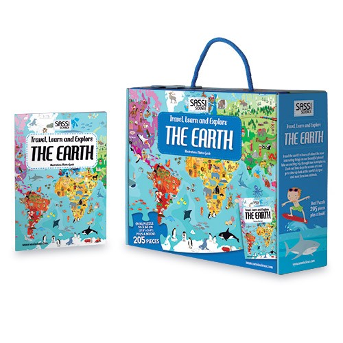 travel, learn & explore - the earth puzzle