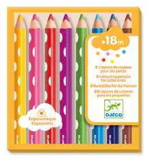 8 colouring pencils for little ones