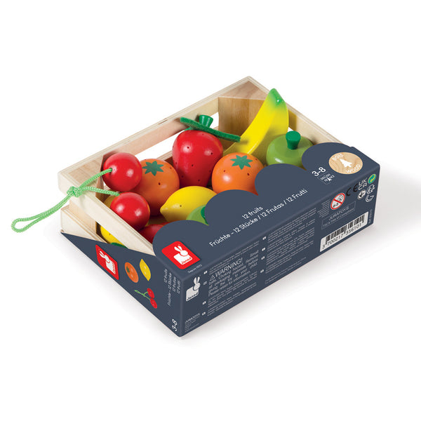 janod - 12 fruits crate