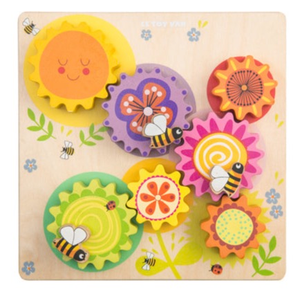 petilou - gears & cogs busy bee learning puzzle