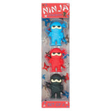 ninja erasers - set of 3