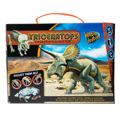 triceratops palaeontology kit