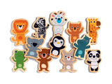 wooden magnetic jungle set - coucou