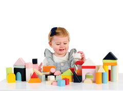 wooden blocks and bag