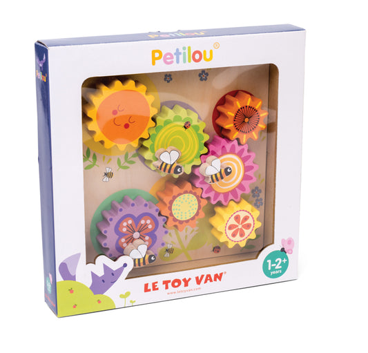 petilou - gears & cogs busy bee learning puzzle