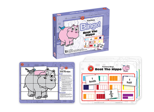 Fractions bingo- beat the hippo