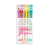 Yummy Yummy Scented Glitter Gel Pens - Set of 12 - Playthings Toy Shoppe