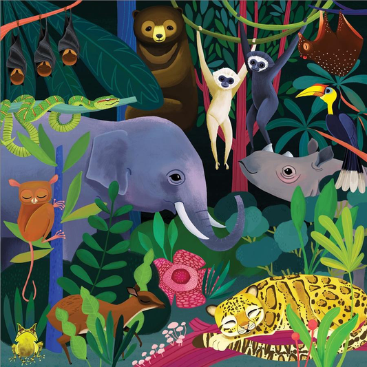 jungle illuminated puzzle 500pc