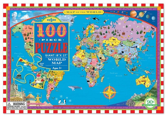 world map - 100 pc