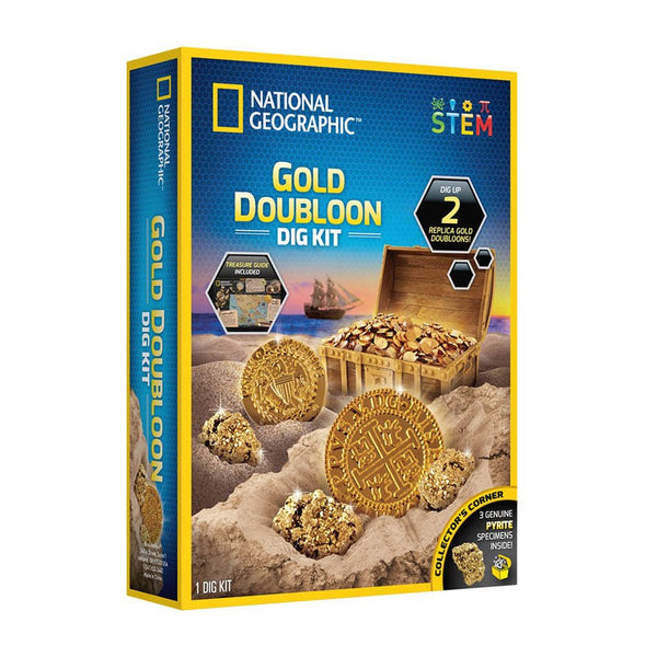 national geographic gold doubloon dig kit